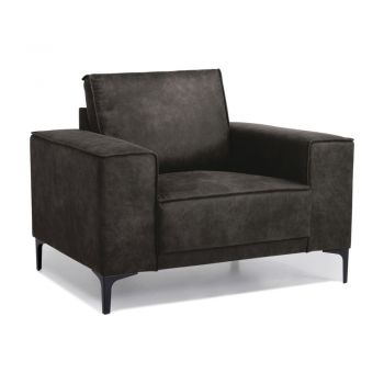 Fotoliu negru/gri din imitație de piele Copenhagen - Scandic