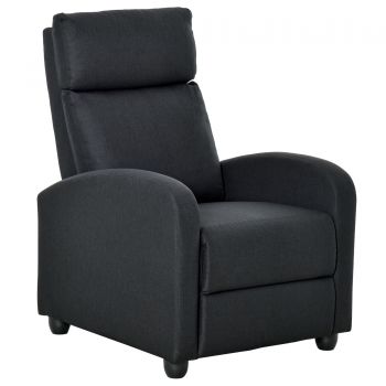 HomCom fotoliu recliner, 69x87x100,5cm, negru | AOSOM RO