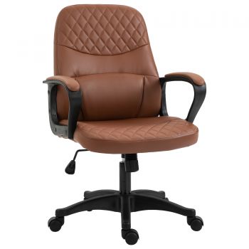 Vinsetto HOMCOM Scaun Fotoliu cu 2 Puncte pentru Masaj si Port USB, din Piele ecologica Maro cu Inaltime Ajustabila, 59x63x92-101cm