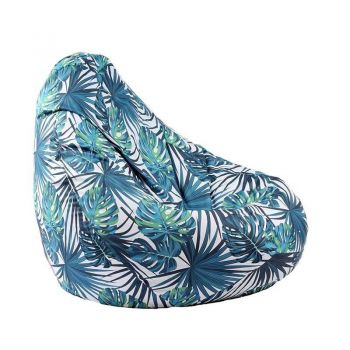 Fotoliu Nirvana Hobbit Pufrelax, Material Impermeabil - Frunze Tropicale
