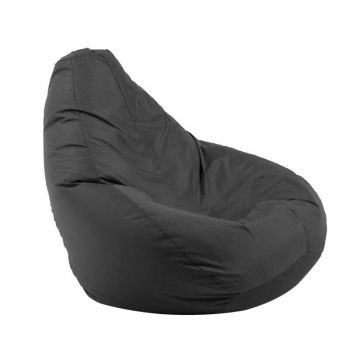 Fotoliu Nirvana Hobbit Pufrelax, Material Impermeabil - Gri inchis