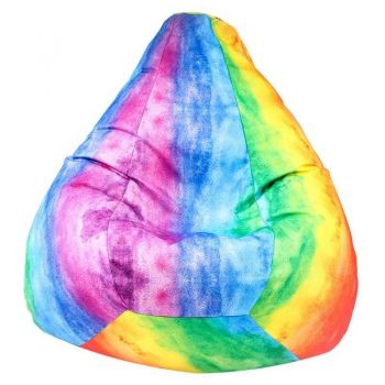 Fotoliu Nirvana Hobbit Pufrelax, Material Impermeabil - Rainbow Watercolour