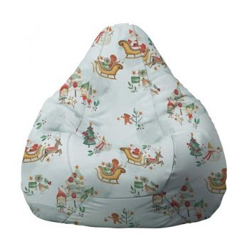 Fotoliu Nirvana Hobbit Pufrelax, Material Impermeabil - Santa's Coming To Town