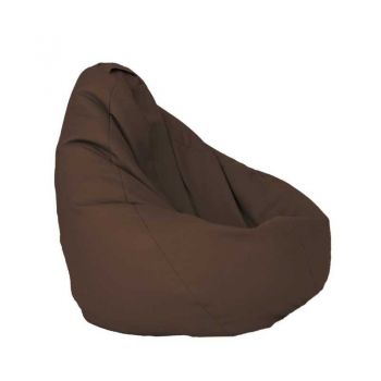 Fotoliu Nirvana Hobbit Pufrelax, Material Piele ecologica - Chocolate