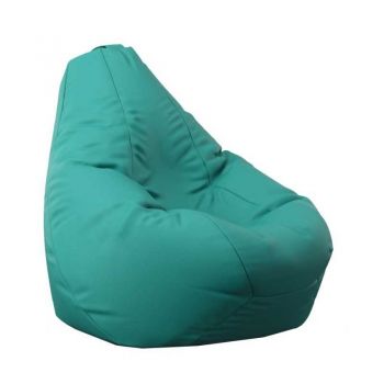 Fotoliu Nirvana Hobbit Pufrelax, Material Piele ecologica - Turcoaz