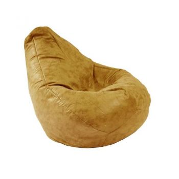 Fotoliu Nirvana Hobbit Pufrelax, Material Textil - Amber (caramel,maro)