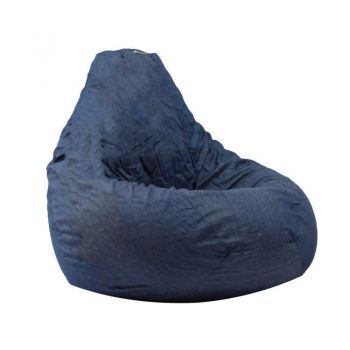 Fotoliu Nirvana Hobbit Pufrelax, Material Textil - Blue Denim