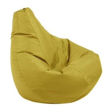 Fotoliu puf copii, Nirvana Light Pufrelax, Material Impermeabil - Yellow Quince