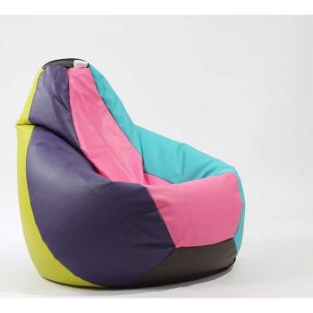 Fotoliu puf copii, Nirvana Light Pufrelax, Material Piele ecologica - Mozaic