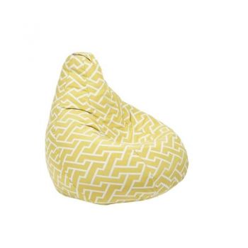 Fotoliu puf copii, Nirvana Light Pufrelax, Material Textil - Zippity Yellow