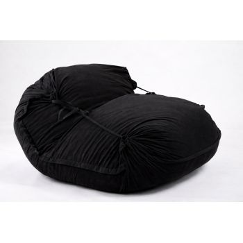 Fotoliu tip Perna Magic Pillow XXL, Material Textil - Black Velvet