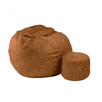 Set Fotoliu King Size cu Otoman (suport picioare), Material Textil - Mecca