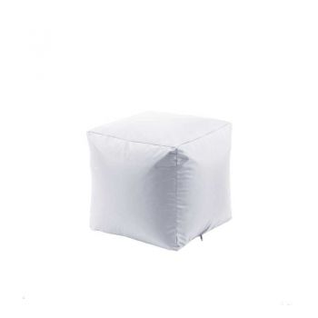 Taburet Cub, Material Impermeabil - Alb