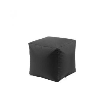 Taburet Cub, Material Impermeabil - Gri inchis Taburet Cub, Material Impermeabil - Gri inchis