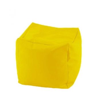 Taburet Cub, Material Impermeabil - Yellow Quince