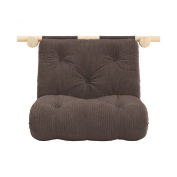 Fotoliu maro închis cu tapițerie din catifea reiată Hooked – Karup Design