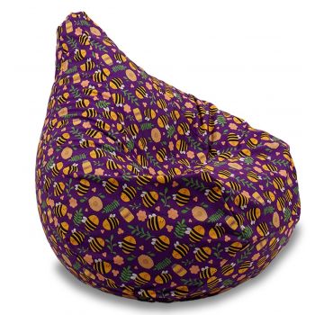 Fotoliu puf copii, Nirvana Light Pufrelax, Material Impermeabil, Beehive