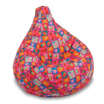 Fotoliu puf copii, Nirvana Light Pufrelax, Material Impermeabil, J'aime Les Fruits