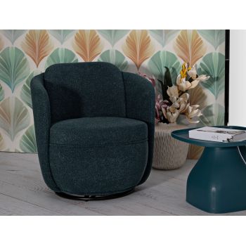 Fotoliu rotativ Torino Ottanio Swivel , Mauro Ferretti, 70x72x75 cm, fier/poliester, teal/turcoaz