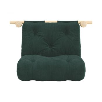 Fotoliu verde închis cu tapițerie din catifea reiată Hooked – Karup Design