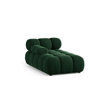 Sezlong living stanga 1 loc, Bellis-51, Micadoni Home, 155x94x70 cm, catifea, verde bottle
