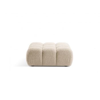Taburet, Bellis-213, Micadoni Home, 94x94x43 cm, tesatura boucle, bej deschis