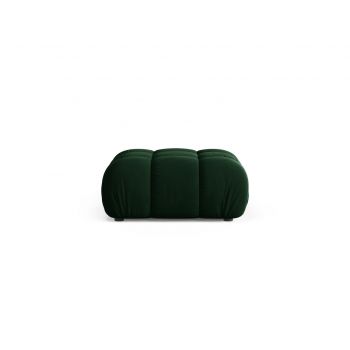Taburet, Bellis-51, Micadoni Home, 94x94x43 cm, catifea, verde bottle