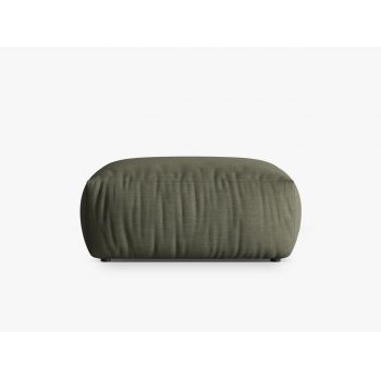 Taburet, Chris-259, Micadoni Home, 100x85x43 cm, tesatura structurata chenille, verde deschis