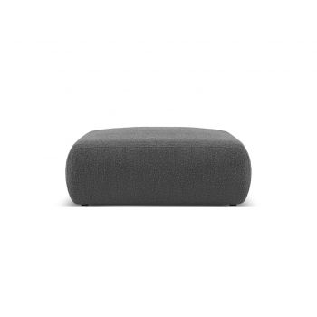 Taburet, Molino-101, Micadoni Home, 100x100x36 cm, tesatura boucle, gri inchis