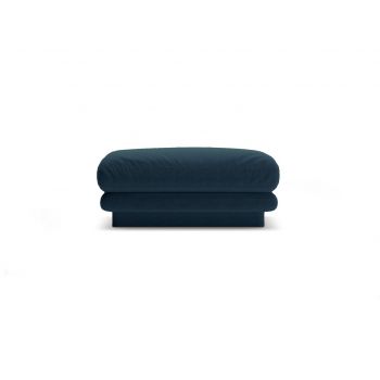 Taburet, Torino-211, Micadoni Home, 80x80x41 cm, tesatura structurata chenille, albastru navy