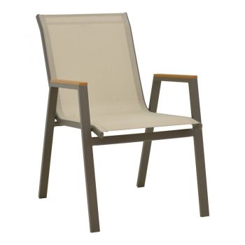 Fotoliu Azelie, Pako World, Sampanie, Textil, Gri deschis, 56x75x88 cm