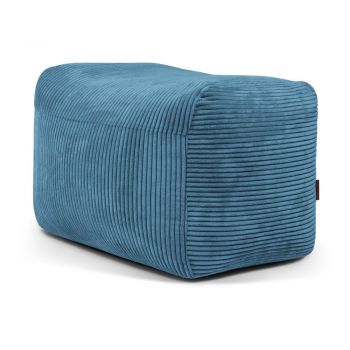 Fotoliu bean bag albastru cu tapițerie din catifea reiată Plus 70 Lounge – SLOWDOWN