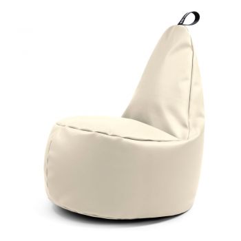 Fotoliu bean bag bej cu tapițerie din imitație de piele Lull XL – So Soft?