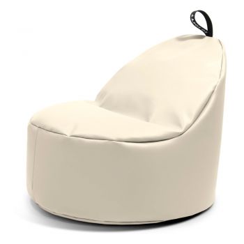 Fotoliu bean bag bej cu tapițerie din imitație de piele Round XL – So Soft?