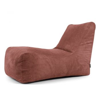Fotoliu bean bag cărămiziu cu tapițerie din catifea reiată Lounge – SLOWDOWN