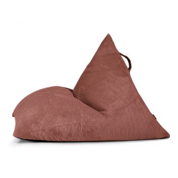 Fotoliu bean bag cărămiziu cu tapițerie din catifea reiată Razz – SLOWDOWN