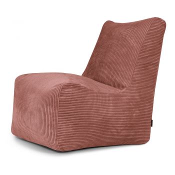 Fotoliu bean bag cărămiziu cu tapițerie din catifea reiată Seat Lounge – SLOWDOWN
