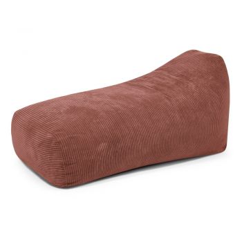 Fotoliu bean bag cărămiziu cu tapițerie din catifea reiată Snug Long 140 – SLOWDOWN