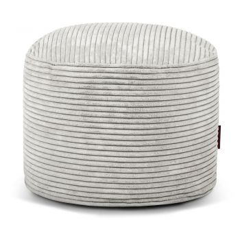 Fotoliu bean bag crem cu tapițerie din catifea reiată Mini – SLOWDOWN