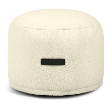 Fotoliu bean bag crem cu tapițerie din țesătură bouclé Mini – SLOWDOWN