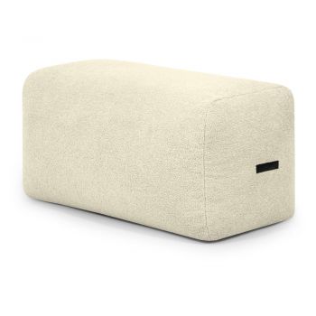 Fotoliu bean bag crem cu tapițerie din țesătură bouclé Plus 100 Lounge – SLOWDOWN