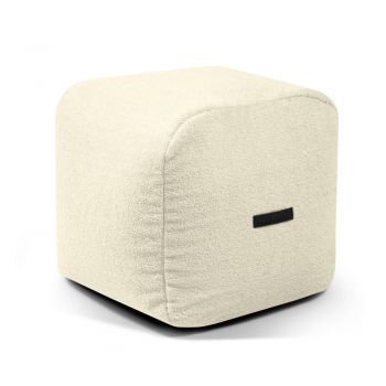 Fotoliu bean bag crem cu tapițerie din țesătură bouclé Plus 50 Lounge – SLOWDOWN