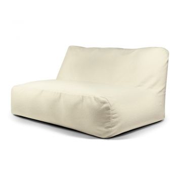Fotoliu bean bag crem cu tapițerie din țesătură bouclé Sofa Tube 160 – SLOWDOWN