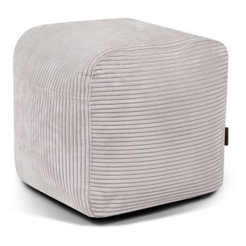 Fotoliu bean bag gri deschis cu tapițerie din catifea reiată Plus 50 Lounge – SLOWDOWN