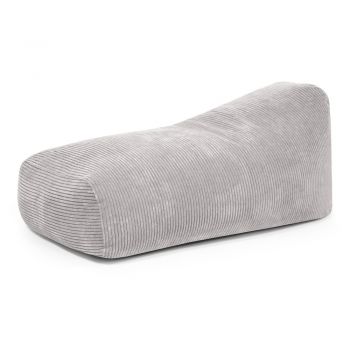 Fotoliu bean bag gri deschis cu tapițerie din catifea reiată Snug 130 – SLOWDOWN