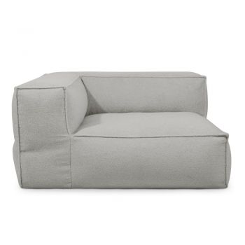 Fotoliu bean bag gri deschis cu tapițerie din țesătură bouclé Mass Corner 150 Left – SLOWDOWN