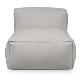 Fotoliu bean bag gri deschis cu tapițerie din țesătură bouclé Mass Open Modul 90 – SLOWDOWN