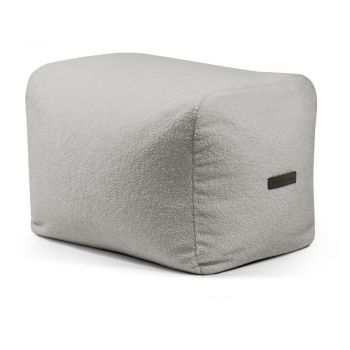 Fotoliu bean bag gri deschis cu tapițerie din țesătură bouclé Plus 70 Lounge – SLOWDOWN