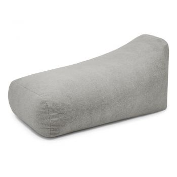 Fotoliu bean bag gri deschis cu tapițerie din țesătură bouclé Snug Long 140 – SLOWDOWN