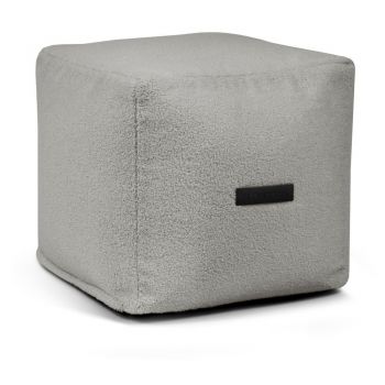 Fotoliu bean bag gri deschis cu tapițerie din țesătură bouclé Up! MooG – SLOWDOWN